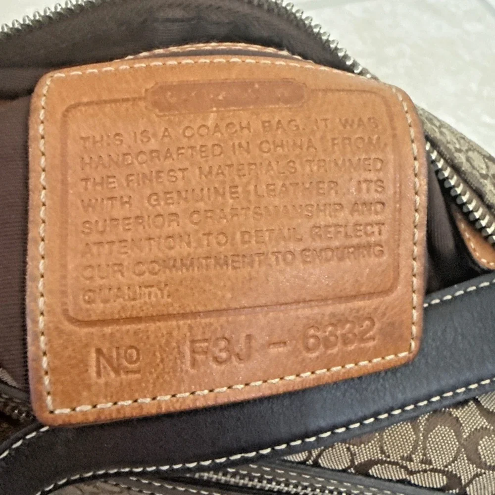 Coach MINI 6332 Vintage Demi Y2K SoHo Signature C Canvas Bag W/Leather Trim
